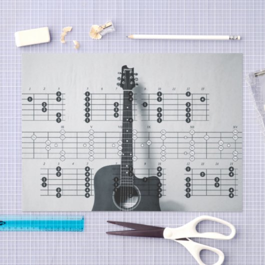 Muzieknotities Guitar Tissue Paper Tissuepapier (Craft)