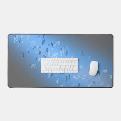 Muzieknotities in het bewegingsapparaat bureaumat (Keyboard & Muis)