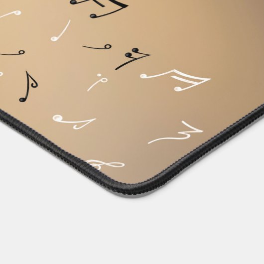 Muzieknotities in het bewegingsapparaat bureaumat (Hoek)