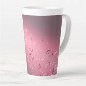 Muzieknotities in het bewegingsapparaat latte mok (Rechterhoek)