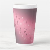 Muzieknotities in het bewegingsapparaat latte mok (Voorkant)