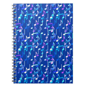 Muzieknotities — indigo blauw, multi notitieboek