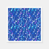 Muzieknotities — indigo blauw, multi servetten (Voorkant)