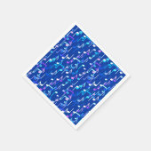 Muzieknotities — indigo blauw, multi servetten (Hoek)