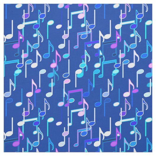 Muzieknotities — indigo blauw, multi stof (Swatch)