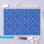 Muzieknotities — indigo blauw, multi tissuepapier (Craft)