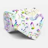Muzieknotities kleurig stropdas (Opgerold)
