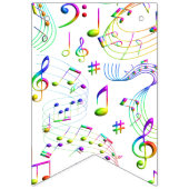 Muzieknotities kleurig vlaggetjes (Tweede vlag)