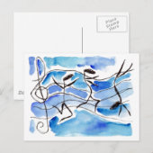 Muzieknotities Kom naar het leven Muziek voegt toe Briefkaart (Voorkant / Achterkant)