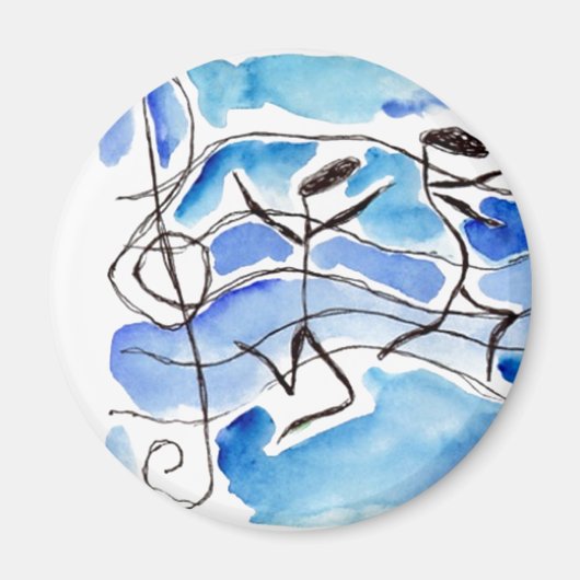 Muzieknotities Kom naar het leven Muziek voegt toe Magneet (Voorkant)