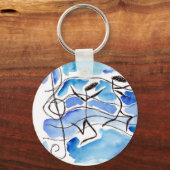 Muzieknotities Kom naar het leven Muziek voegt toe Sleutelhanger (Voorkant)