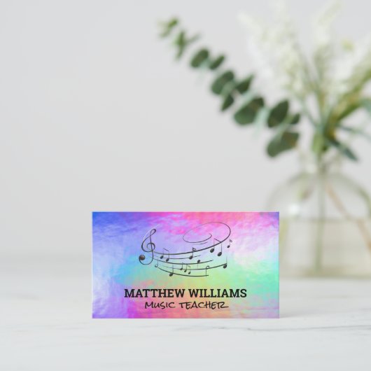 Muzieknotities Logo | Visitekaartje muziekbladen (Staand voorkant)