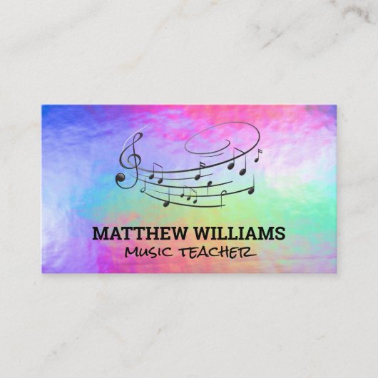 Muzieknotities Logo | Visitekaartje muziekbladen (Voorkant)