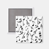 Muzieknotities Magnet - Zwart en wit (Voorkant / Achterkant)