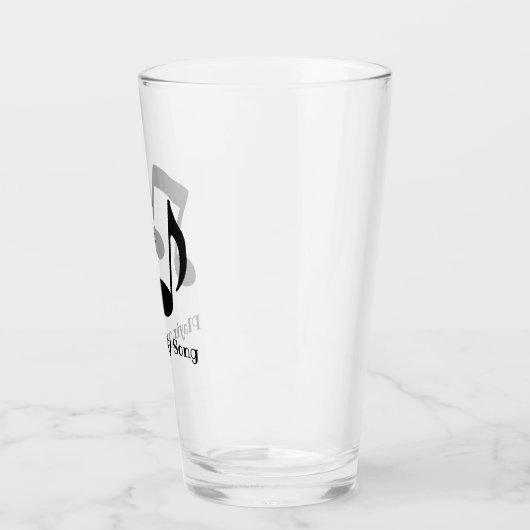 Muzieknotities Ontwerp Drink glas (Links)