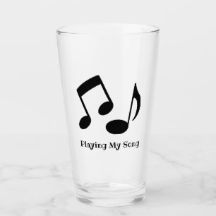 Muzieknotities Ontwerp Drink glas