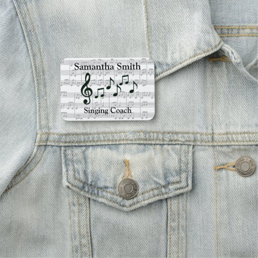 Muzieknotities Ontwerplabel Naamplaatje (In situ)