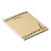 Muzieknotities op blad Muziek & gitaar personalise Notitieblok (Schuin)
