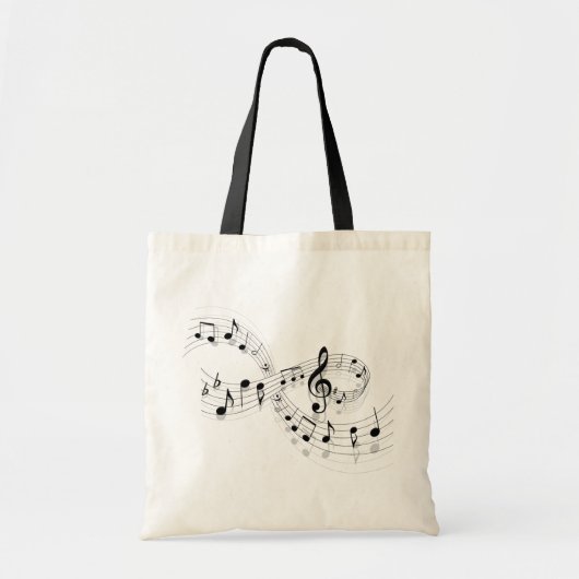 Muzieknotities op een Canvas tas van de personeels (Voorkant)