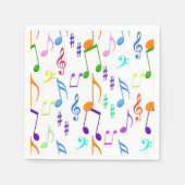 muzieknotities over wit servetten (Voorkant)