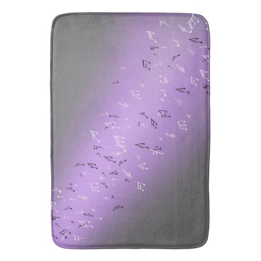 Muzieknotities Paarse gloed Bath Mat (Voorkant Verticaal)