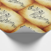 Muzieknotities  papierrestanten cadeaupapier (Hoek)