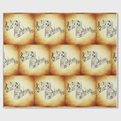 Muzieknotities  papierrestanten cadeaupapier (Vlak)