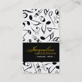 Muzieknotities Patroonkunstenaar Singing Song Visitekaartje