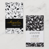 Muzieknotities Patroonkunstenaar Singing Song Visitekaartje (Voorkant / Achterkant)