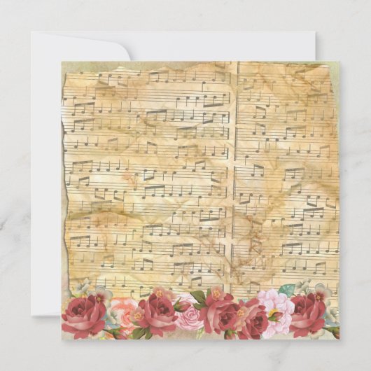 Muzieknotities  Persoonlijke verjaardagskaart (Achterkant)