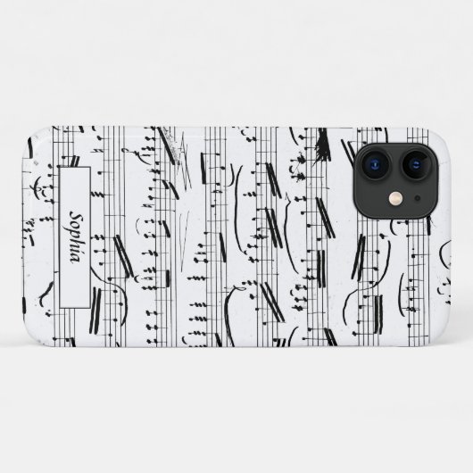 Muzieknotities Piano Sheet Aangepast Case-Mate iPhone Case (Achterkant (horizontaal))