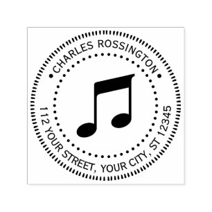 Muzieknotities Ronde naam Retouradres Zelfinktende Stempel