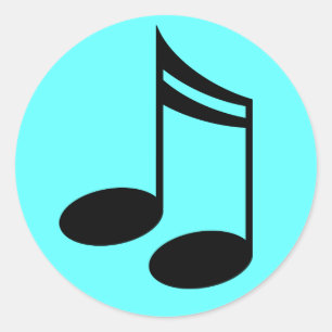 Muzieknotities Ronde Sticker