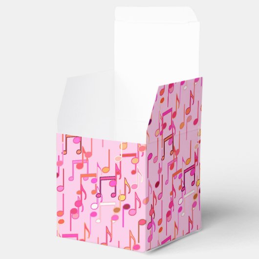 Muzieknotities — roze, multi bedankdoosjes (Geopend)