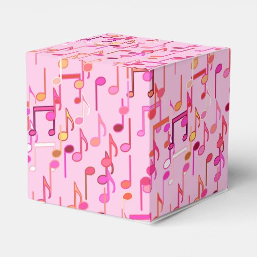Muzieknotities — roze, multi bedankdoosjes (Achterkant)