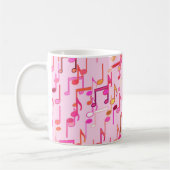 Muzieknotities — roze, multi koffiemok (Links)