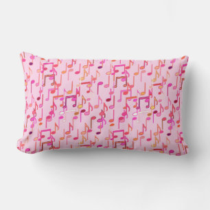 Muzieknotities — roze, multi kussen