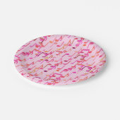 Muzieknotities — roze, multi papieren bordje (Gekanteld)