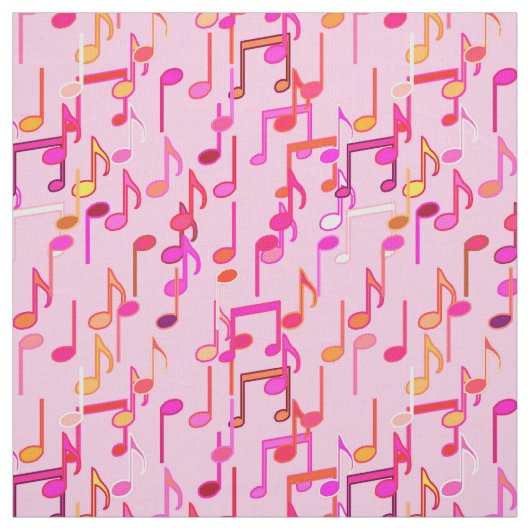 Muzieknotities — roze, multi stof (Swatch)