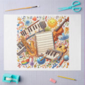 Muzieknotities Serie Ontwerp 10 Tissuepapier (Craft)