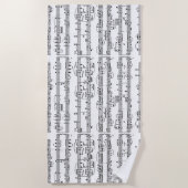 muzieknotities strandlaken (Voorkant)