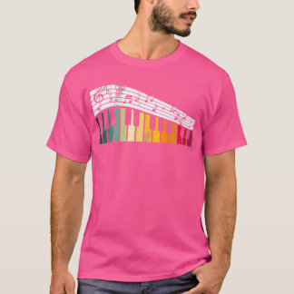 Muzieknotities Toetsenborden Piano T-shirt