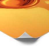 Muzieknotities Treble Clearts Gold & Red Poster (Hoek)