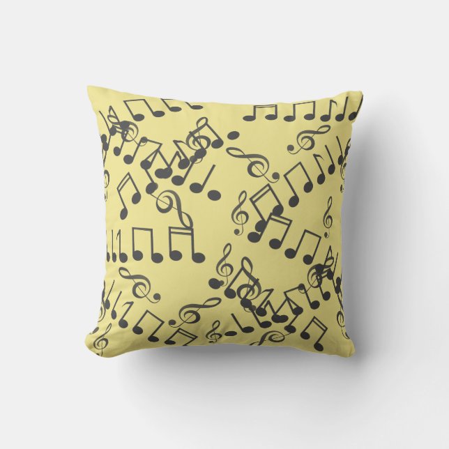 Muzieknotities Treble Clef Pillow-kussen Kussen (Voorkant)