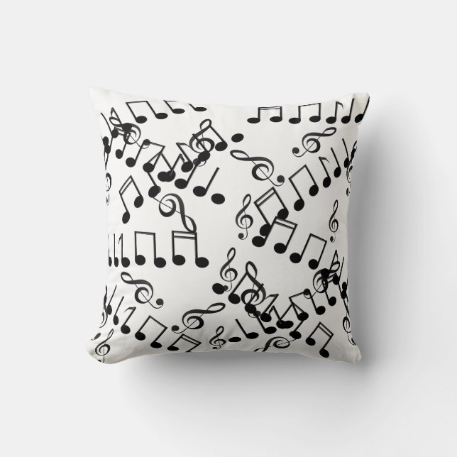 Muzieknotities Treble Clef Pillow-kussen Kussen (Voorkant)