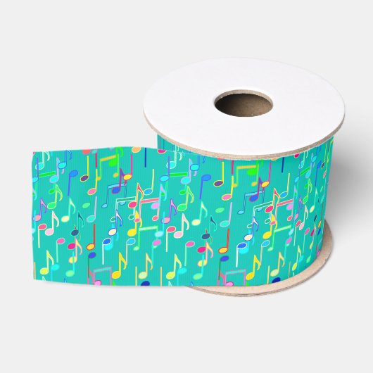 Muzieknotities — turkooizen, multi grosgrain lint (Spoel)