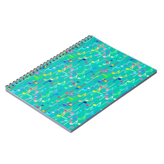 Muzieknotities — turkooizen, multi notitieboek (Linkerzijde)