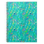 Muzieknotities — turkooizen, multi notitieboek (Voorkant)
