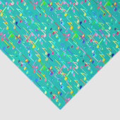 Muzieknotities — turkooizen, multi tissuepapier (Detail)