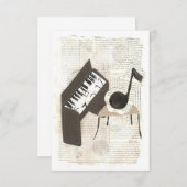 Muzieknotities Uitnodigingen (Voorkant / Achterkant)